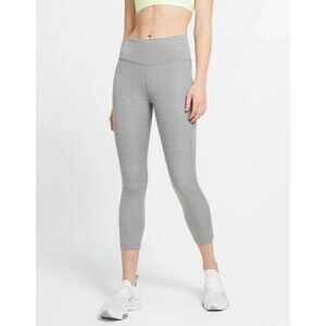 NWT NIKE FAST WOMEN DRI-FIT RUNNING CROPPD TIGHTS GRAY SIZE MEDIUM